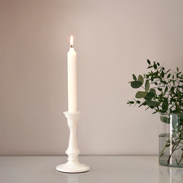 30497942 Подсвечник, белый, 15 см