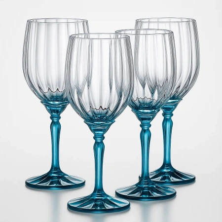 199419-4 Набор бокалов для красного вина, прозрачное стекло, Lucent Blue, 535 мл, 4 шт