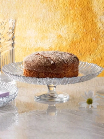 95832 Блюдо сервировочное на ножке, прозрачный, 31.5 см