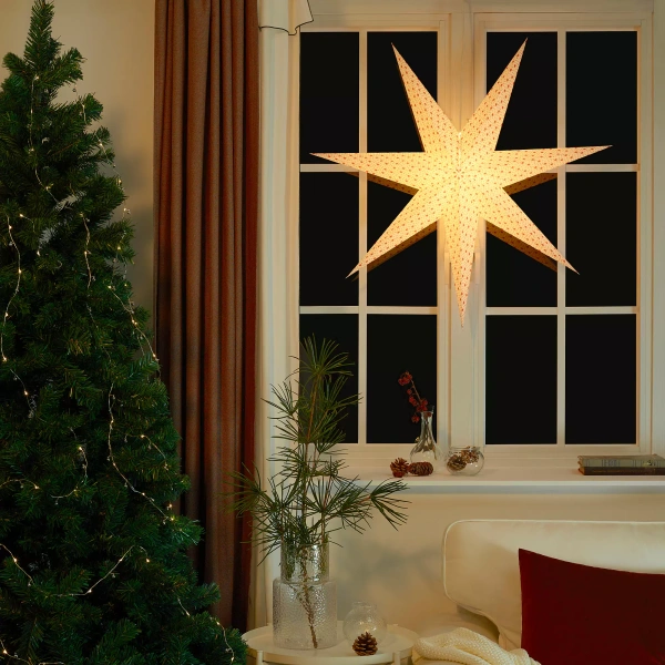 10563018 Абажур, красный / узор,  90 см