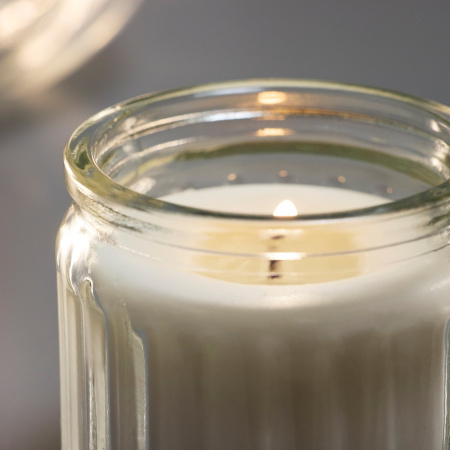 20608733 Ароматическая свеча в стакане, ваниль/светло-бежевый, 12 ч