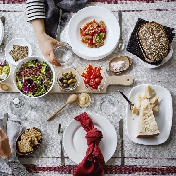 431241-6 Набор сервировочных тарелок, белый, 28х20 см, 6 шт