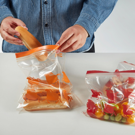 80613557 Пакет закрывающийся, лошадь/красно-оранжевый, 50 шт.