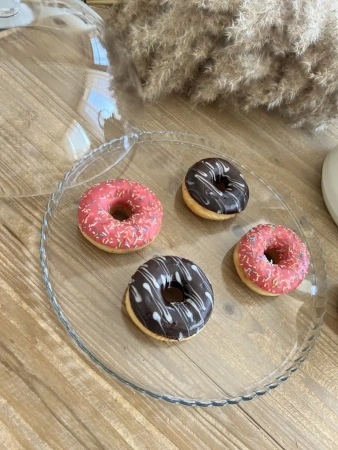 95198 Блюдо сервировочное с крышкой, прозрачный, 32 см