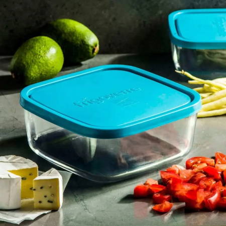 388910 Контейнер для продуктов, квадратной формы/стекло, 3.37 л, 22х22 см