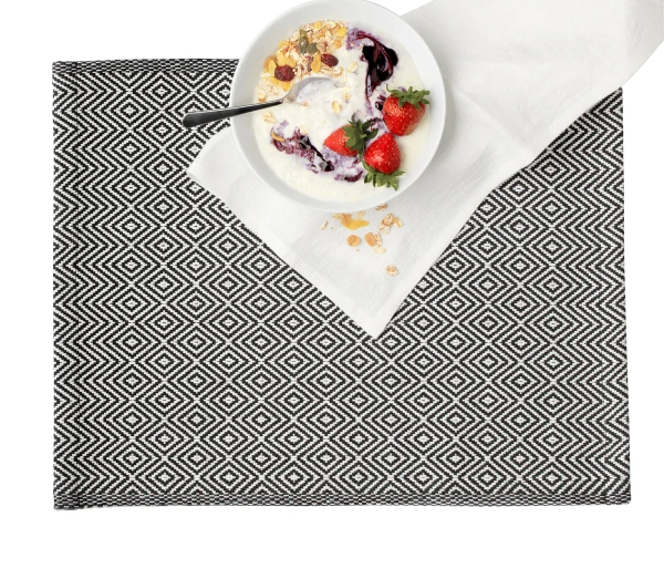 30343799 Салфетка под приборы, черный/белый, 35x45 см