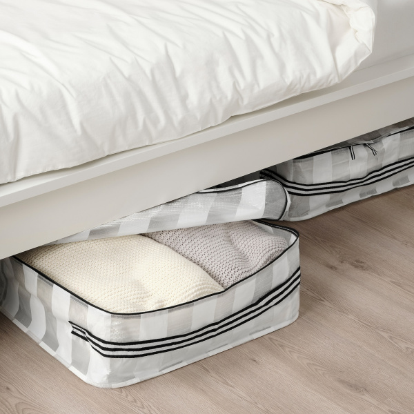 40504193 Сумка для хранения одежды/белья, белый/прозрачный, 55x49x19см