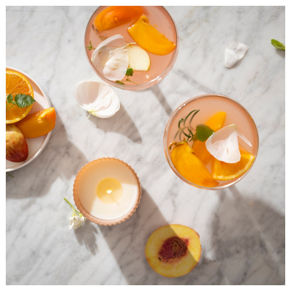 90538157 Ароматическая свеча, персиковый и цветочный/розовый, 20 часов