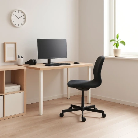 00890 Стол письменный, дуб беленый/белый, 1/ТТ, 120x75x55 см