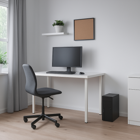 00449 Стол письменный, белый, 1/ТТ, 120x75x55 см