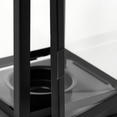 60608854 Фонарь для греющей свечи, черный, 20 см