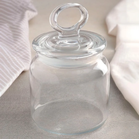 1109020 Банка с крышкой, прозрачное стекло, 575 мл