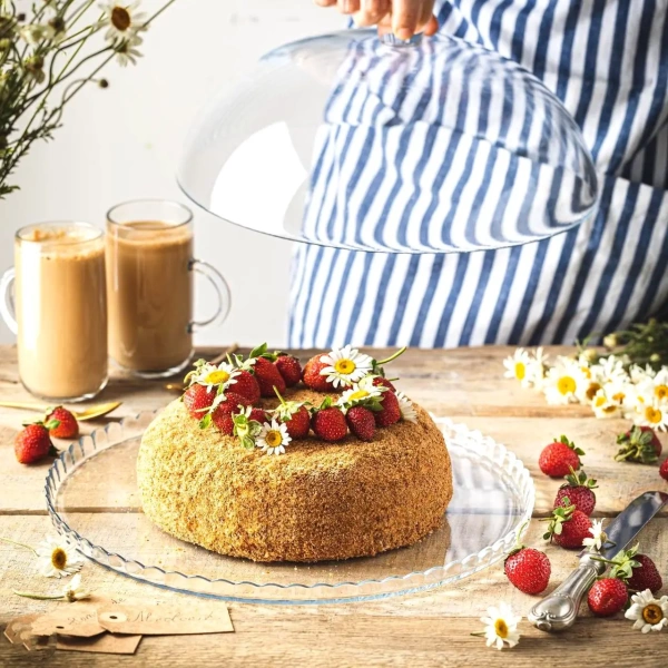 1113901 Блюдо сервировочное, прозрачный, 32 см