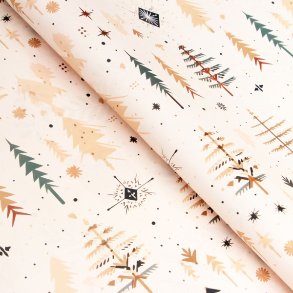 10549236 Бумага упаковочная "Подарок", глянец, двусторонняя, 1 лист, 80 г/м2 , 70 х 100 см