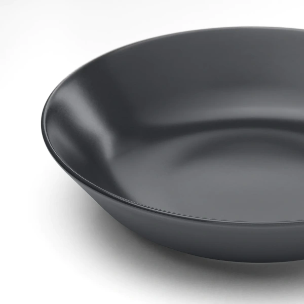 80423982 Тарелка глубокая, темно-серый, 22 см