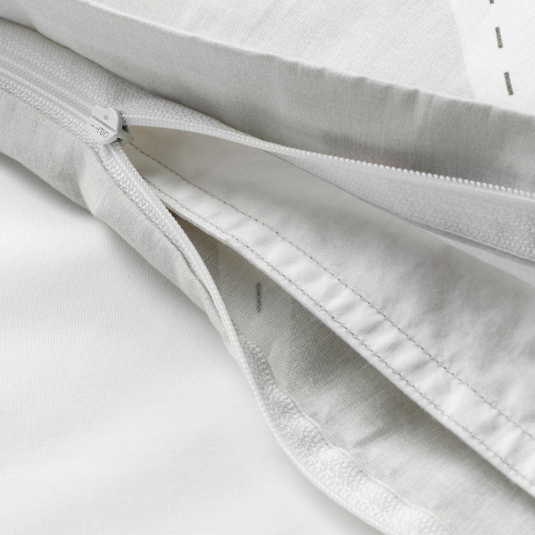 80440316 Пододеяльник и наволочка, орнамент «машины/дороги»/серый, 150x200/50x60 см