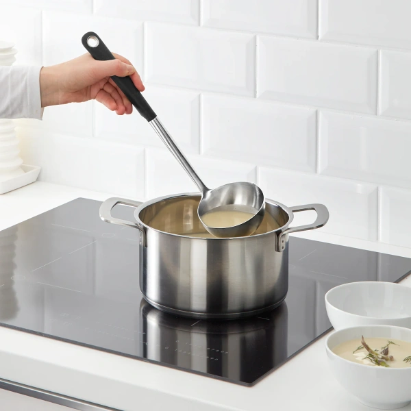 60372894 Половник, нержавеющ сталь/черный