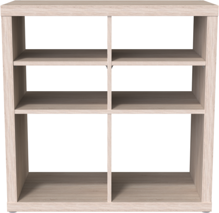 00647 Стеллаж, 77х77х38 см, дуб беленый