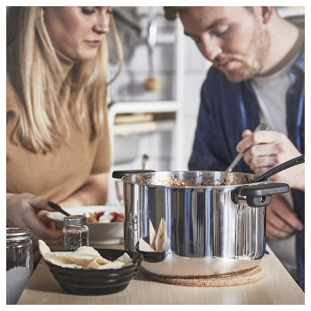 80463713 Кастрюля с крышкой, стекло / нержавеющая сталь, 5 л