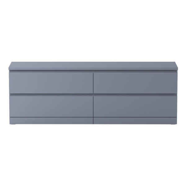 01071 Комод / тумба, 4 ящика, серый, 160x54x40 см