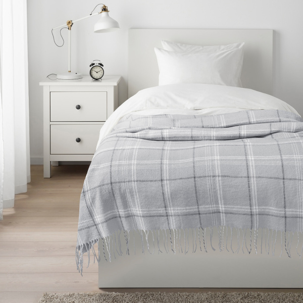 60508604 Плед, серый, 140x205 см