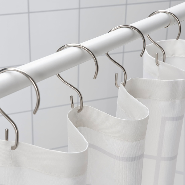 50466015 Кольца для шторы в ванную, нержавеющая сталь, 12 шт