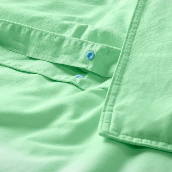 50577216 Пододеяльник и наволочка, светло-зеленый, 150x200/50x60 см