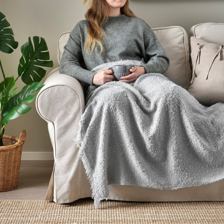 10549541 Плед, серо-синий, 130x170 см