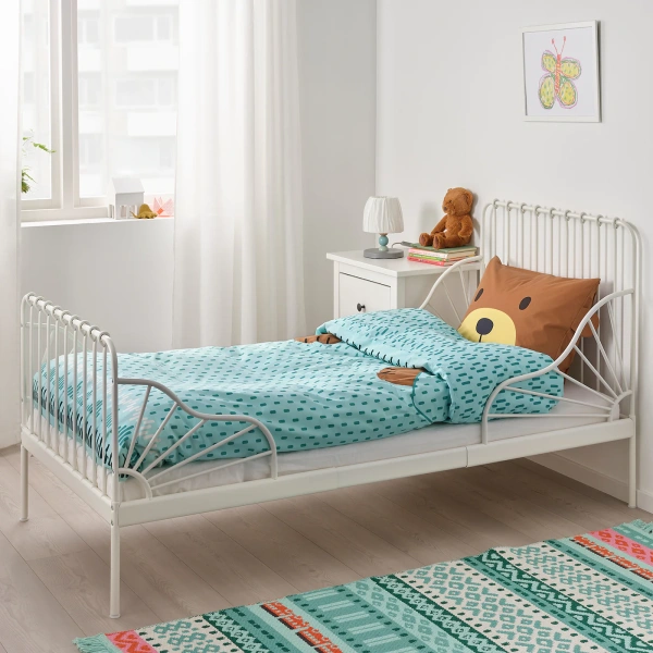 10455721 Пододеяльник и наволочка, медведь бирюзовый, 150x200/50x70 см