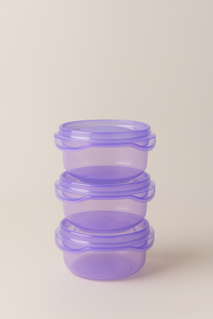 50597101 Набор контейнеров с крышкой, сиреневый, 70 мл, 3 шт.