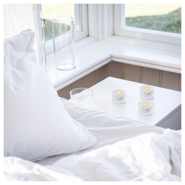 00598103 Свеча греющая ароматическая, аромат свежего белья/белый, 3,5 часа, 30 шт