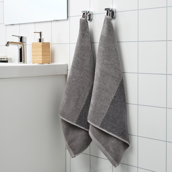 50442944 Полотенце, темно-серый/меланж, 50x100 см