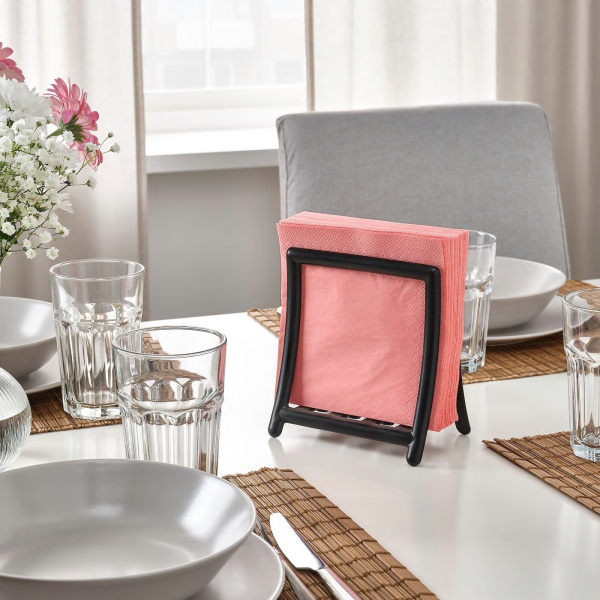 20515932 Салфетка бумажная, светлый красно-розовый, 33x33 см, 50 шт