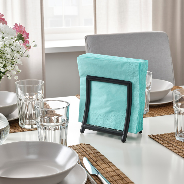 90515924 Салфетка бумажная, светлая бирюза, 40x40 см, 50шт