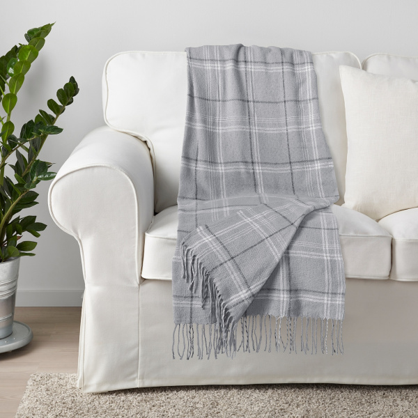 60508604 Плед, серый, 140x205 см