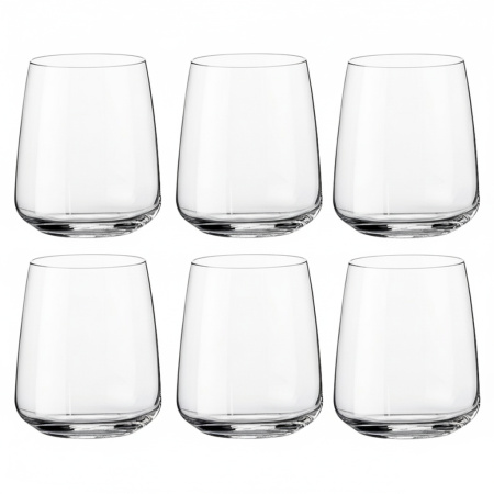 180802-6 Набор стаканов, прозрачное стекло, 370 мл, 6 шт