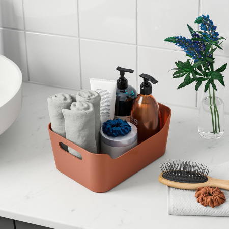 60610550 Контейнер, красно-коричневый, 24x17 см