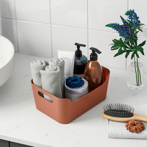 60610550 Контейнер, красно-коричневый, 24x17 см