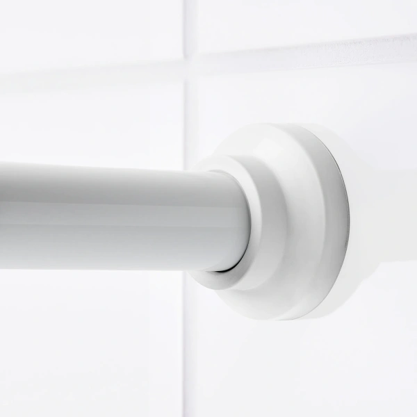 60370574 Штанга для шторы в ванную, белый, 70-120 см