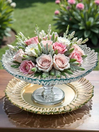 95832 Блюдо сервировочное на ножке, прозрачный, 31.5 см