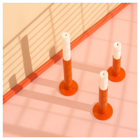 80554384 Набор подсвечников, 3 штуки, оранжевый