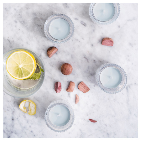 60552809 Свеча греющая ароматическая, бергамот и кедр/бледно-зеленый, 3,5 часа, 30 шт.