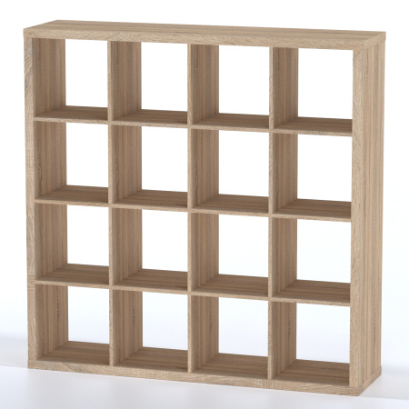 00685 Стеллаж, 147х147х38 см, дуб беленый