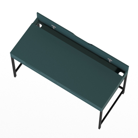 01910 Стол письменный, серо-бирюзовый / черный, 132x58x76 см