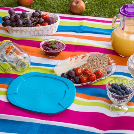 336200 Контейнер для продуктов / нарезки,  овальной формы/стекло, 26.7х19.4 см