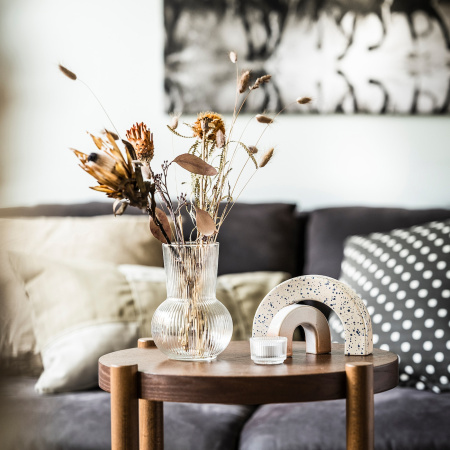 10470991 Ваза, прозрачное стекло, 17 см