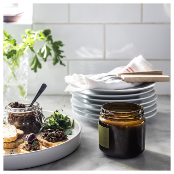 10538873 Ароматическая свеча с крышкой, весенние травы/мед коричневый, 40 часов