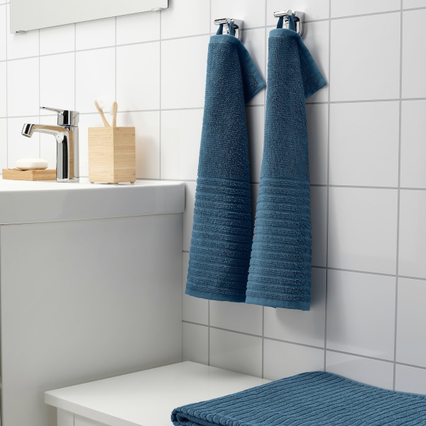 00488053 Полотенце, синий, 30x50 см, 2 шт