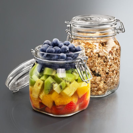 149210 Банка с крышкой, прозрачное стекло, 0.5 л