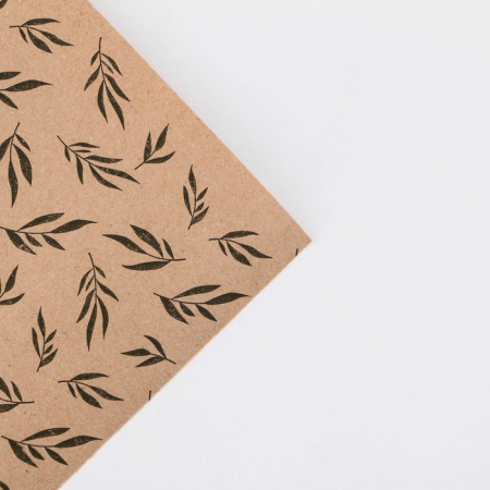 9459135 Рулон упаковочной бумаги крафт «Ветки», 0.5 х 8 м